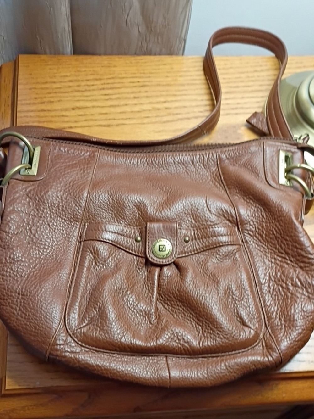 Stone Mountain Accessories Brown Leather Shoulder Bag